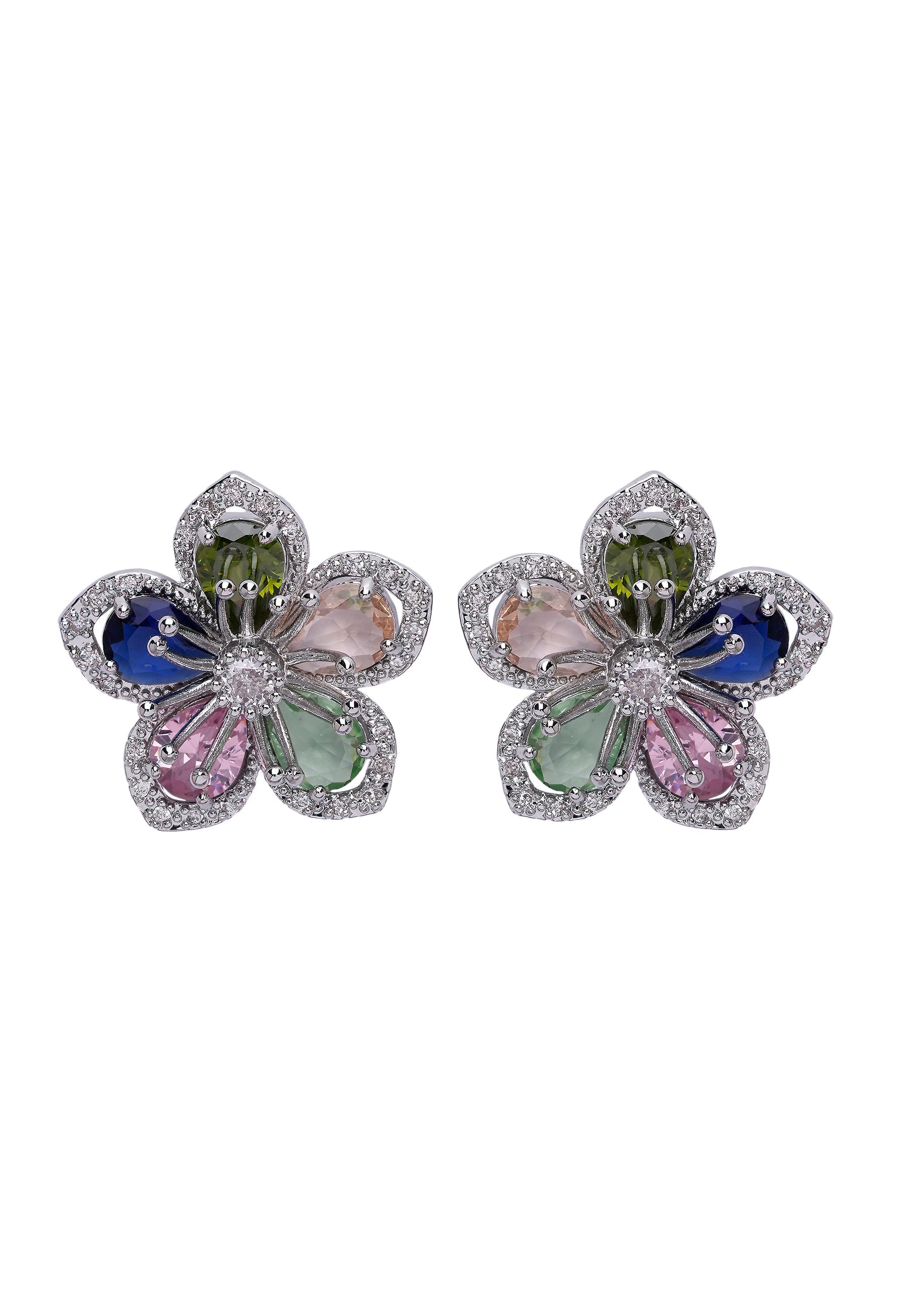 Diva Flower Stud Earrings