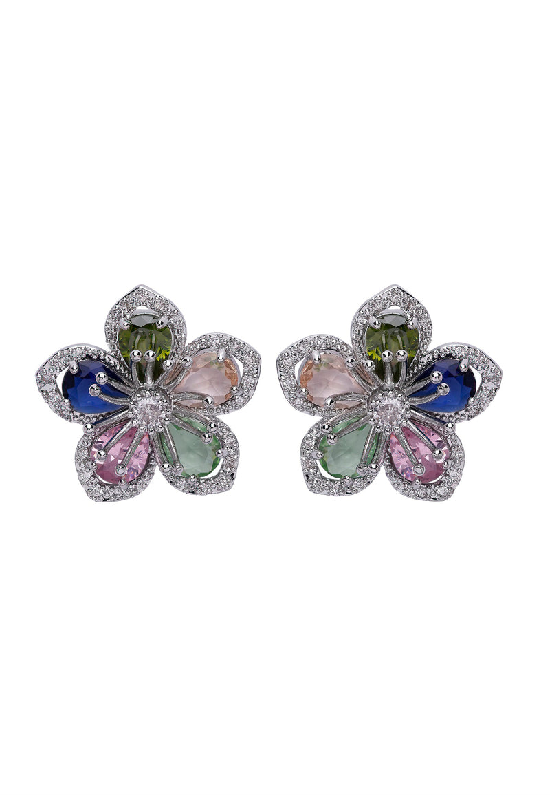 Diva Flower Stud Earrings