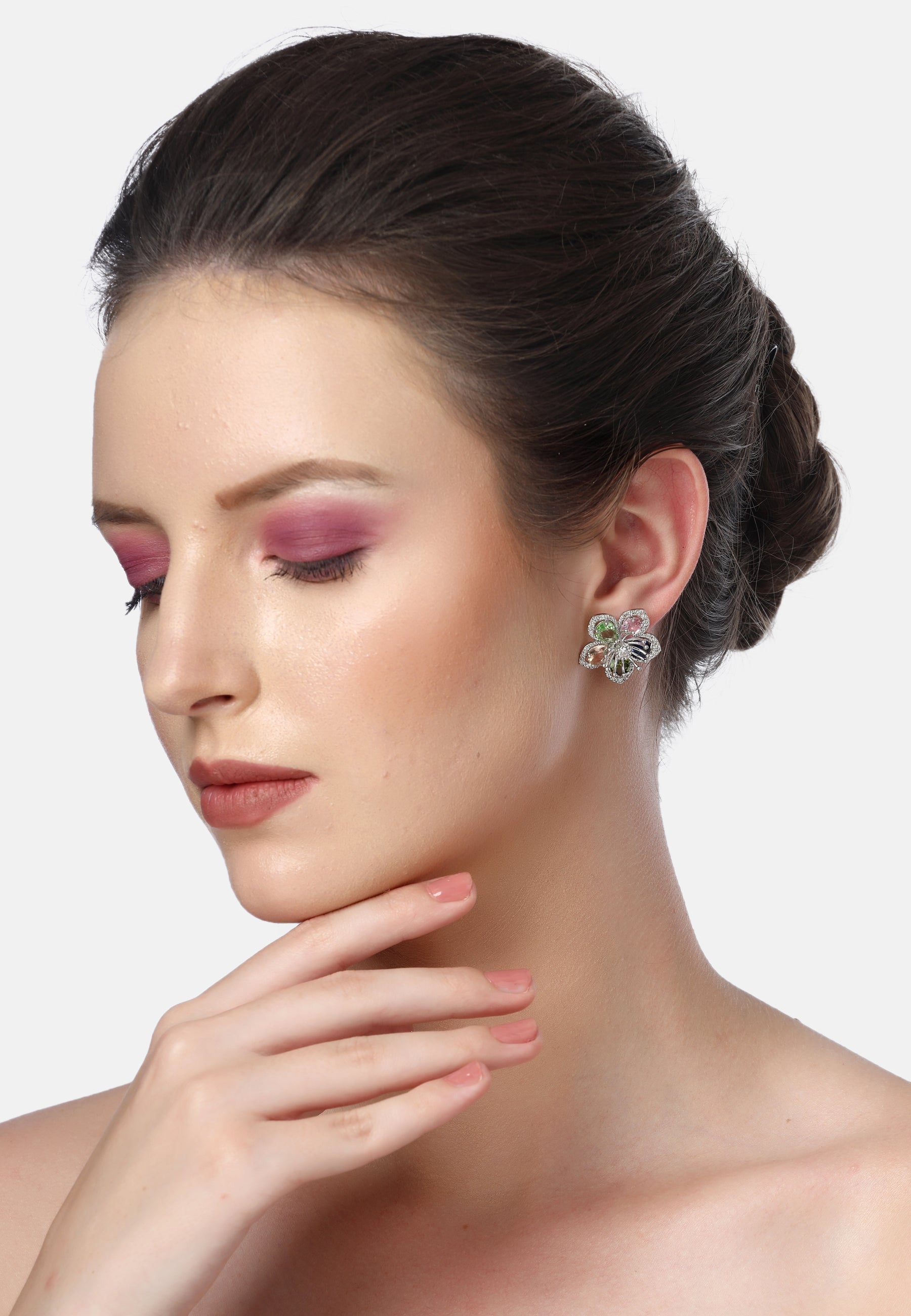 Diva Flower Stud Earrings