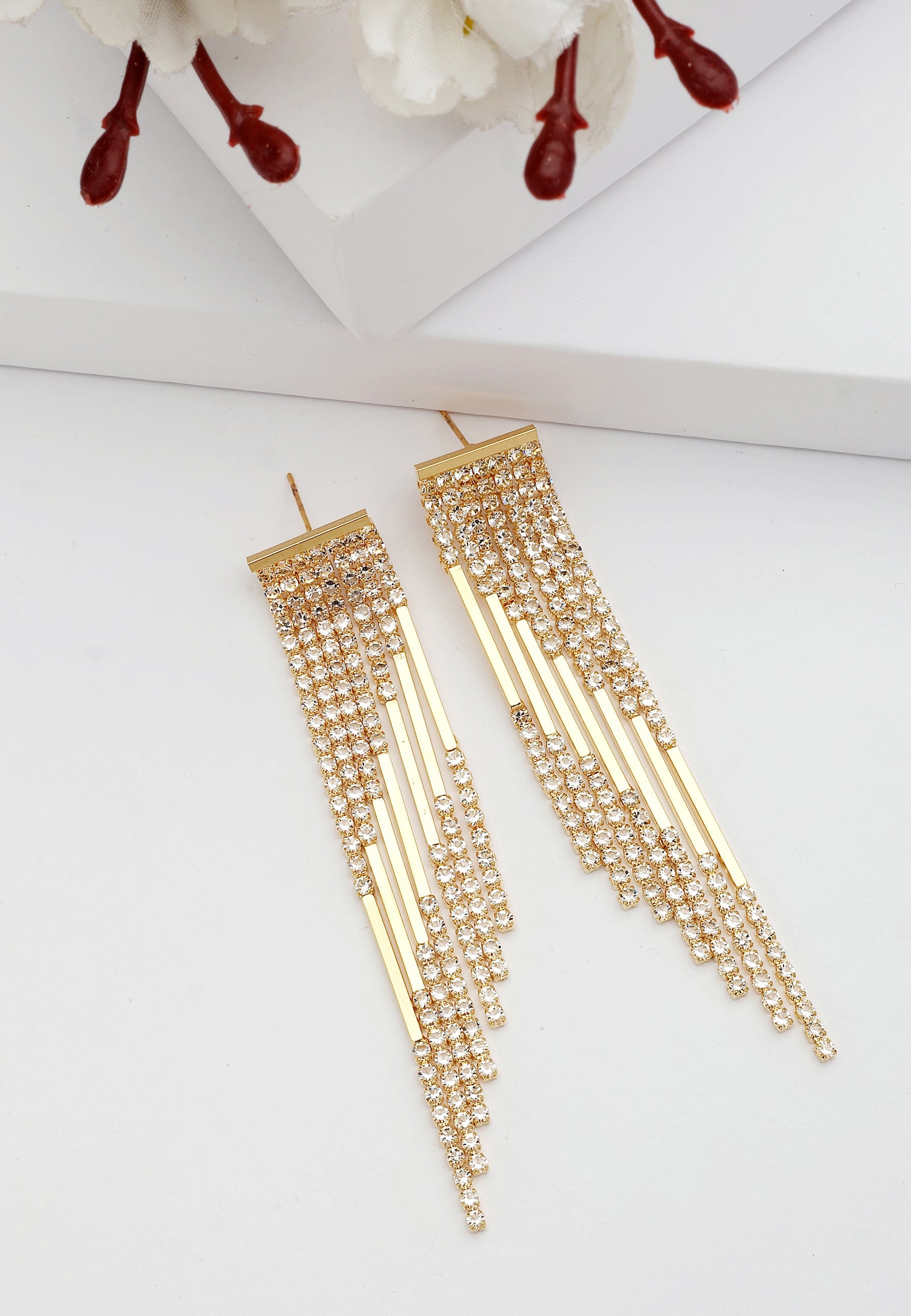 Diva Fringed Drop Party Earrings