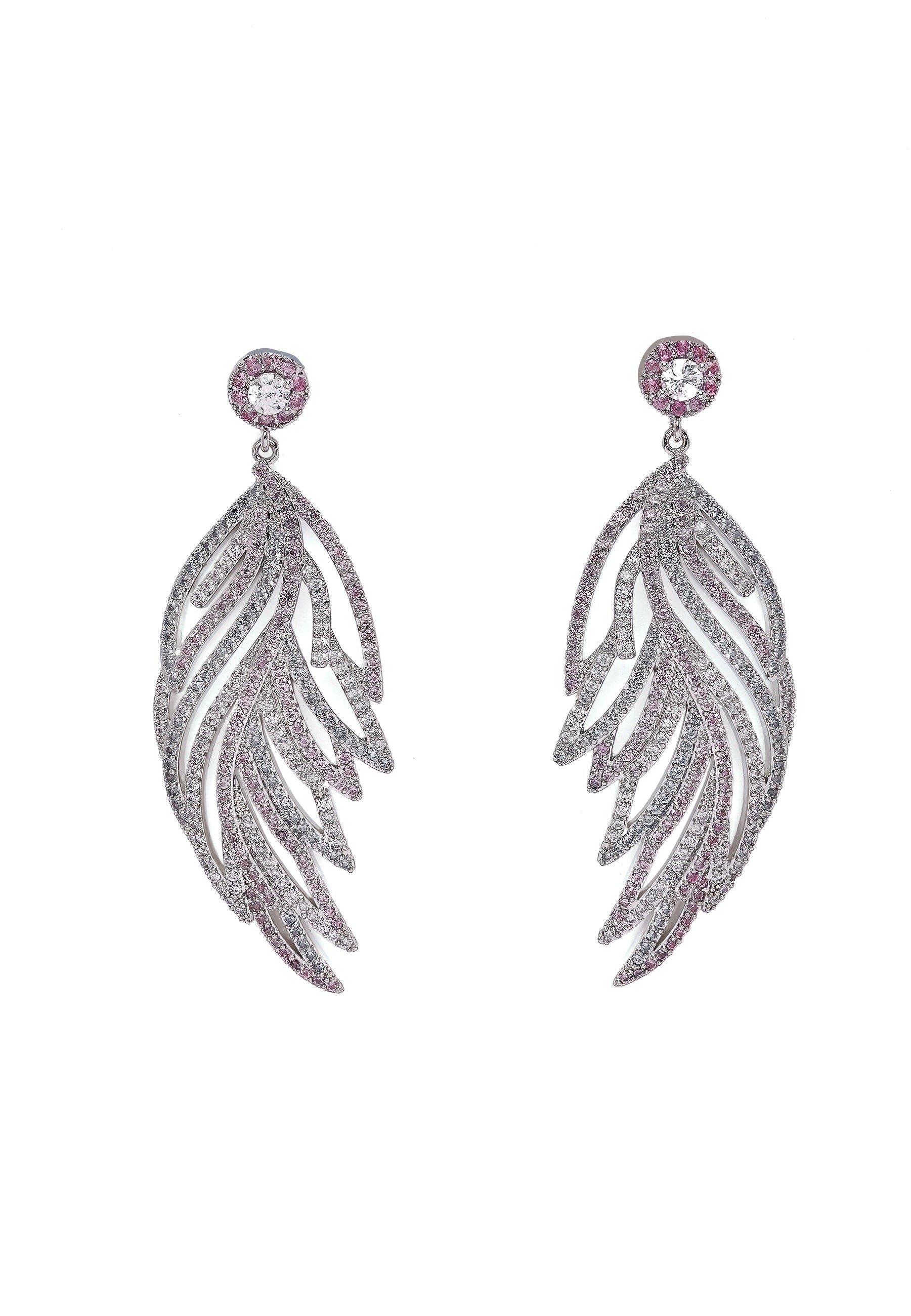 Diva Leaf Shaped Western Drop Earrings