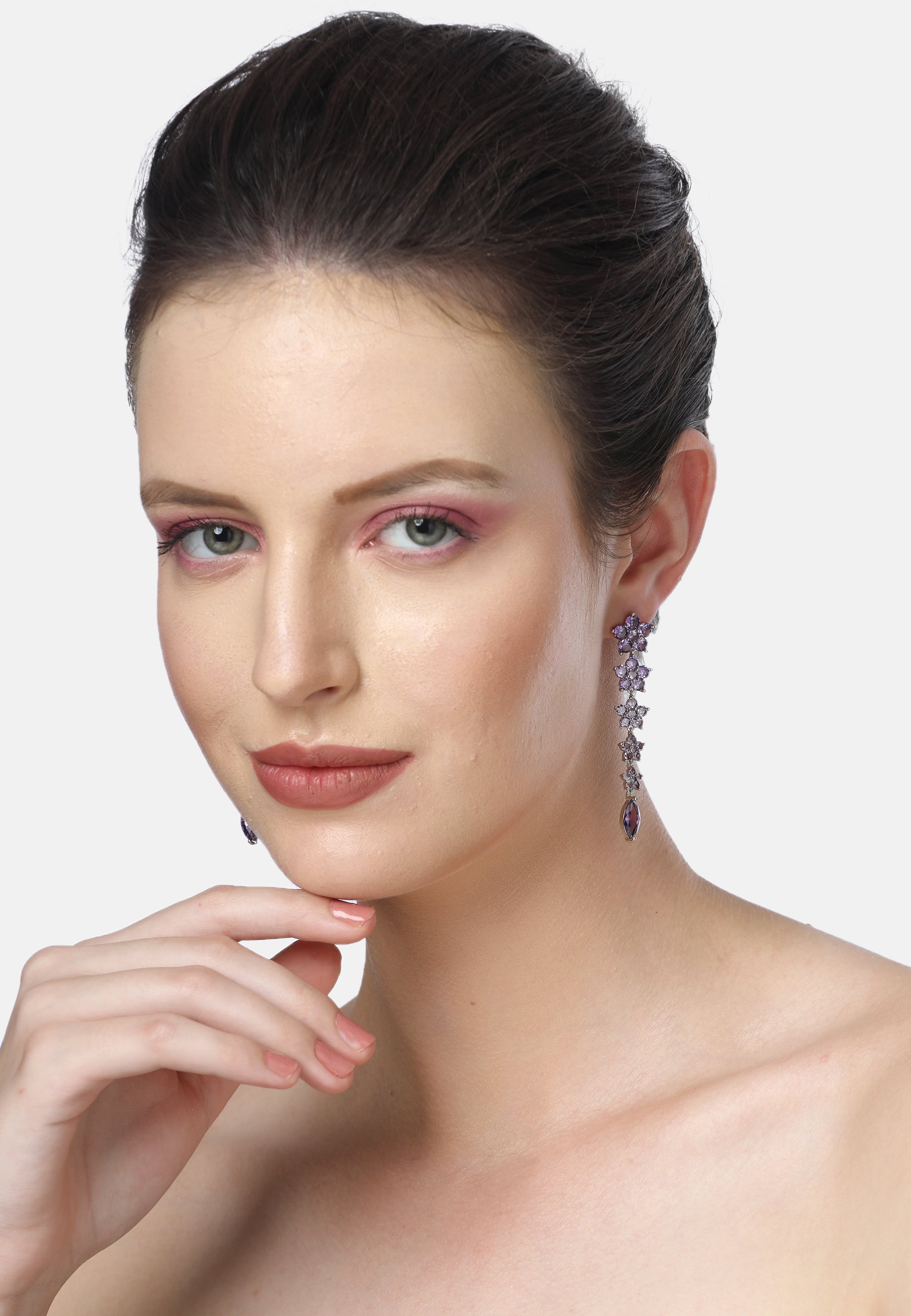 Diva Floral Long Drop Earrings