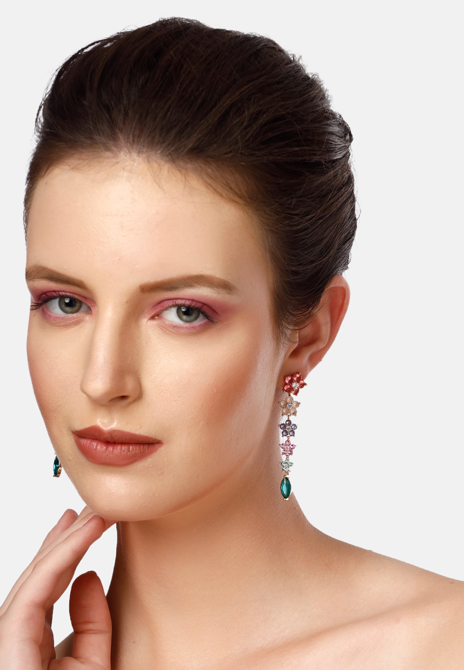 Diva Floral Long Drop Earrings