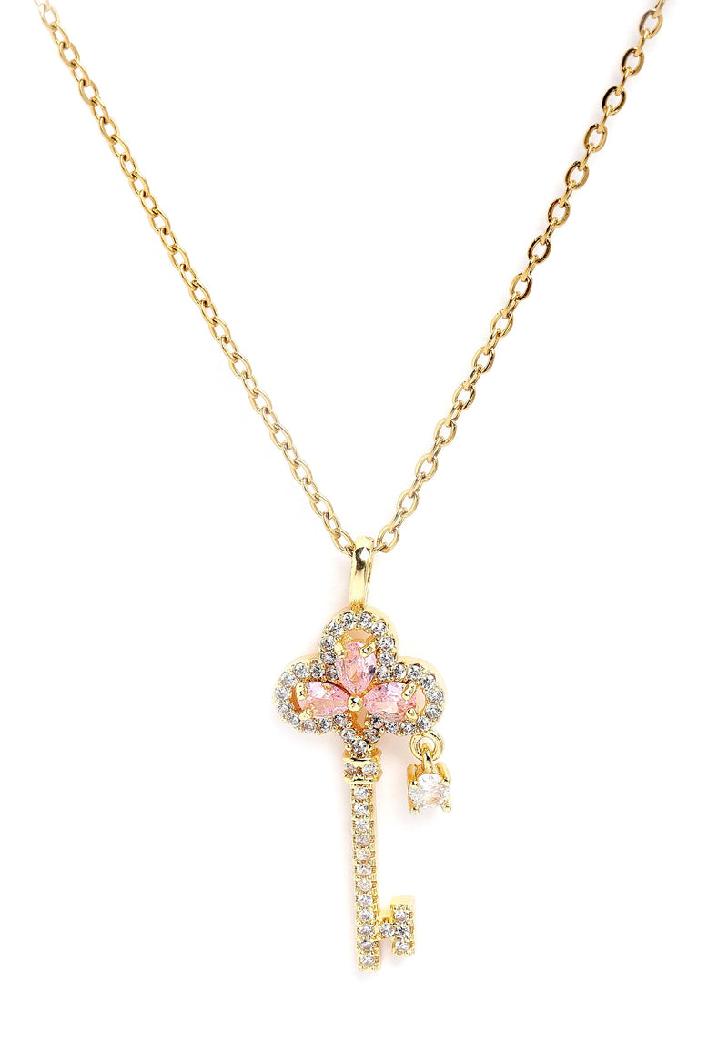 Diva Gleaming Key Pendant Necklace