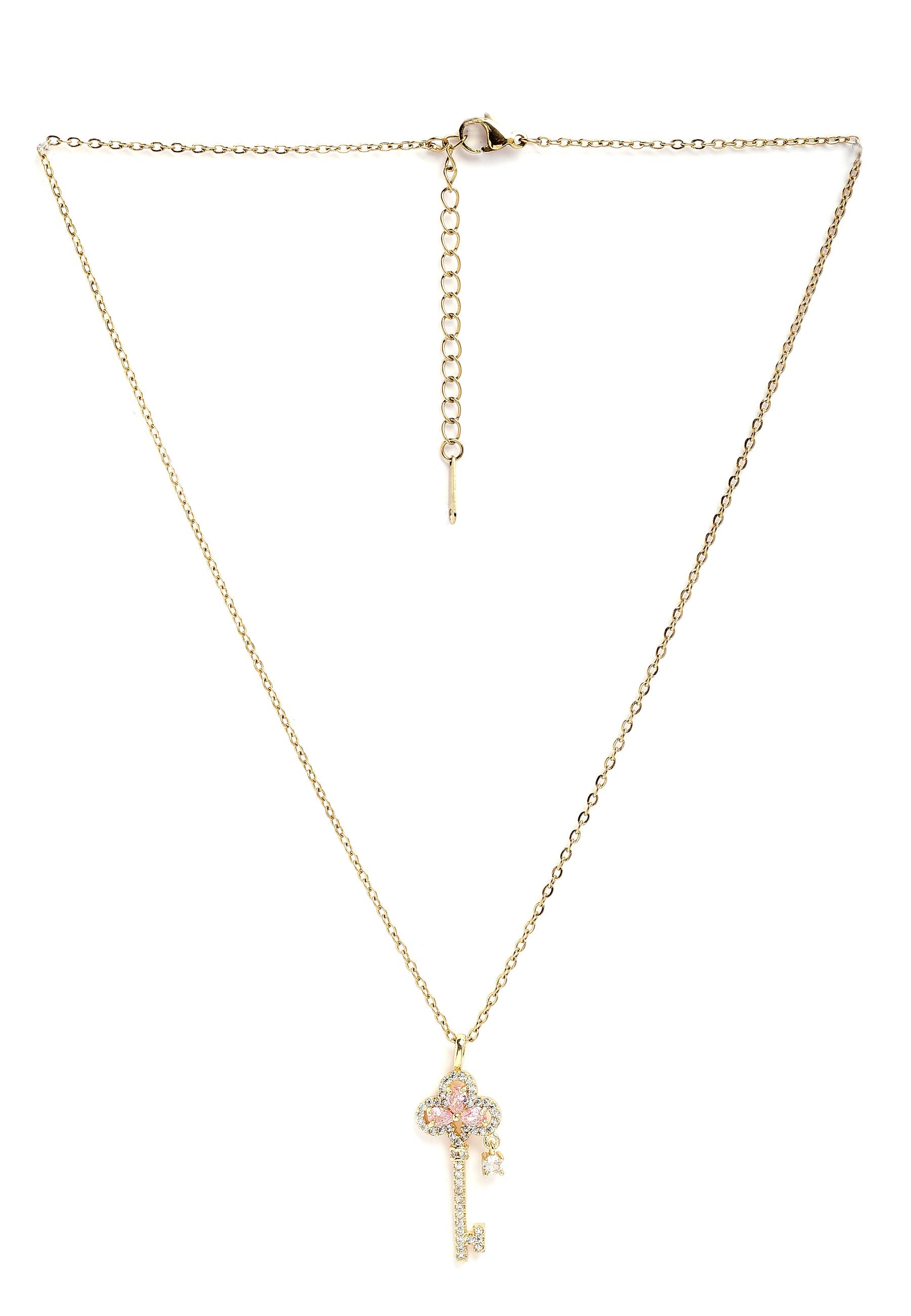 Diva Gleaming Key Pendant Necklace