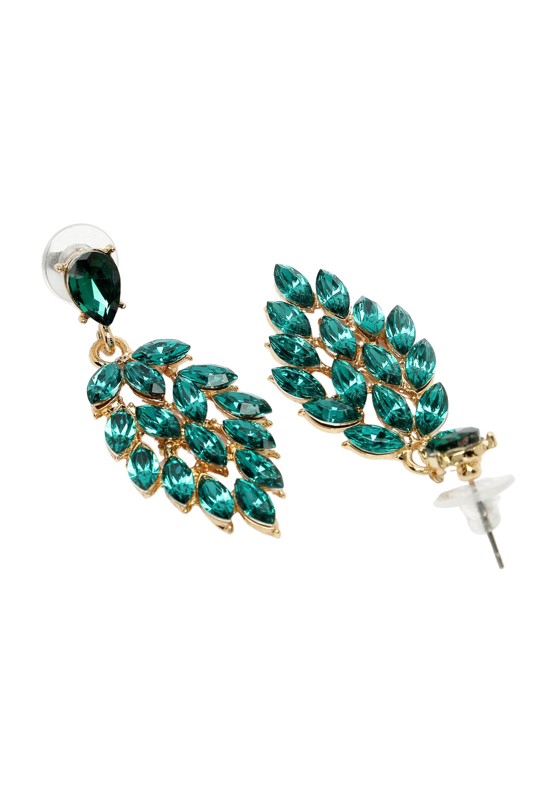Leafy Dangle Chandelier Earrings