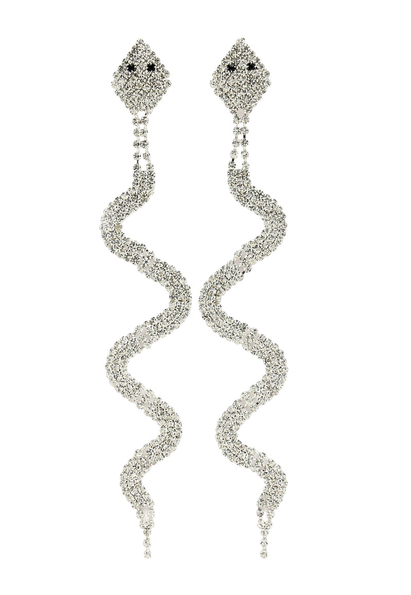Gleaming Snake Dangle Earrings