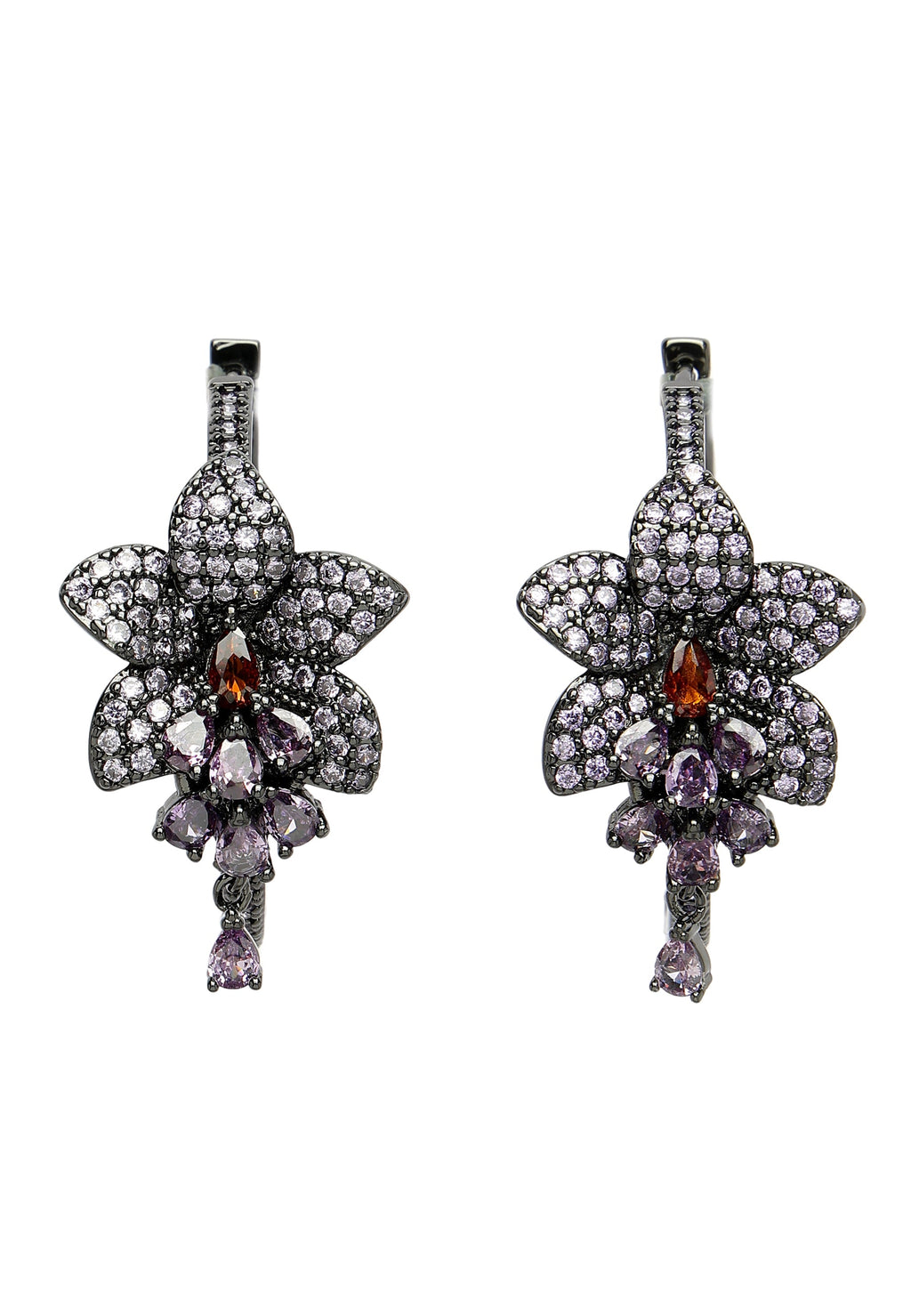 Hibiscus Zirconia Hoops