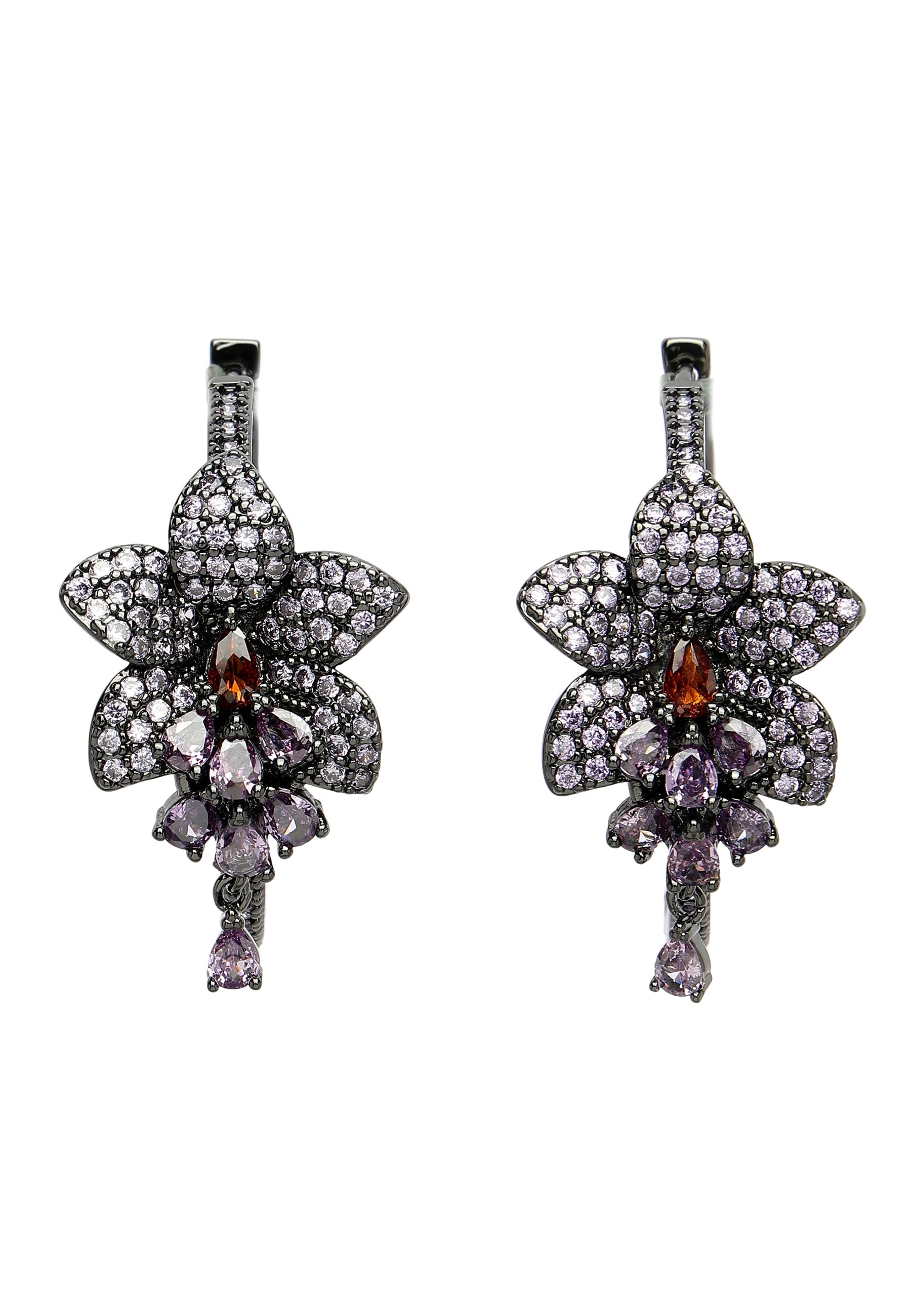 Hibiscus Zirconia Hoops