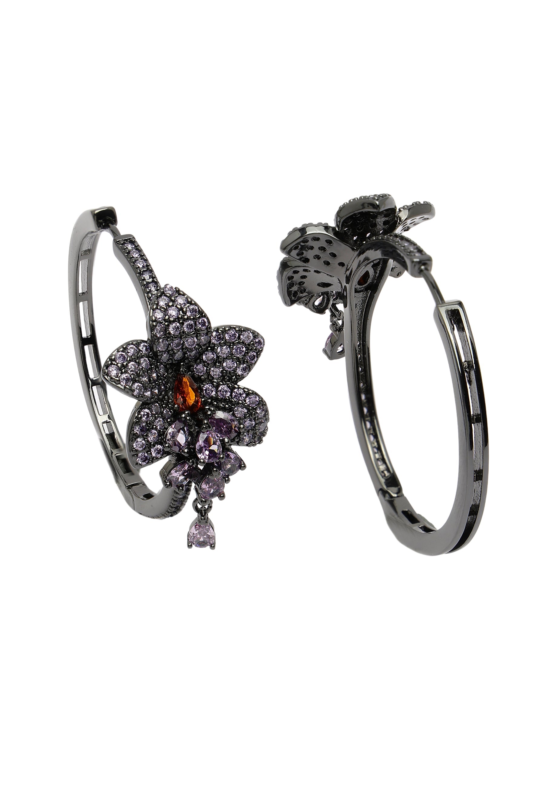 Hibiscus Zirconia Hoops
