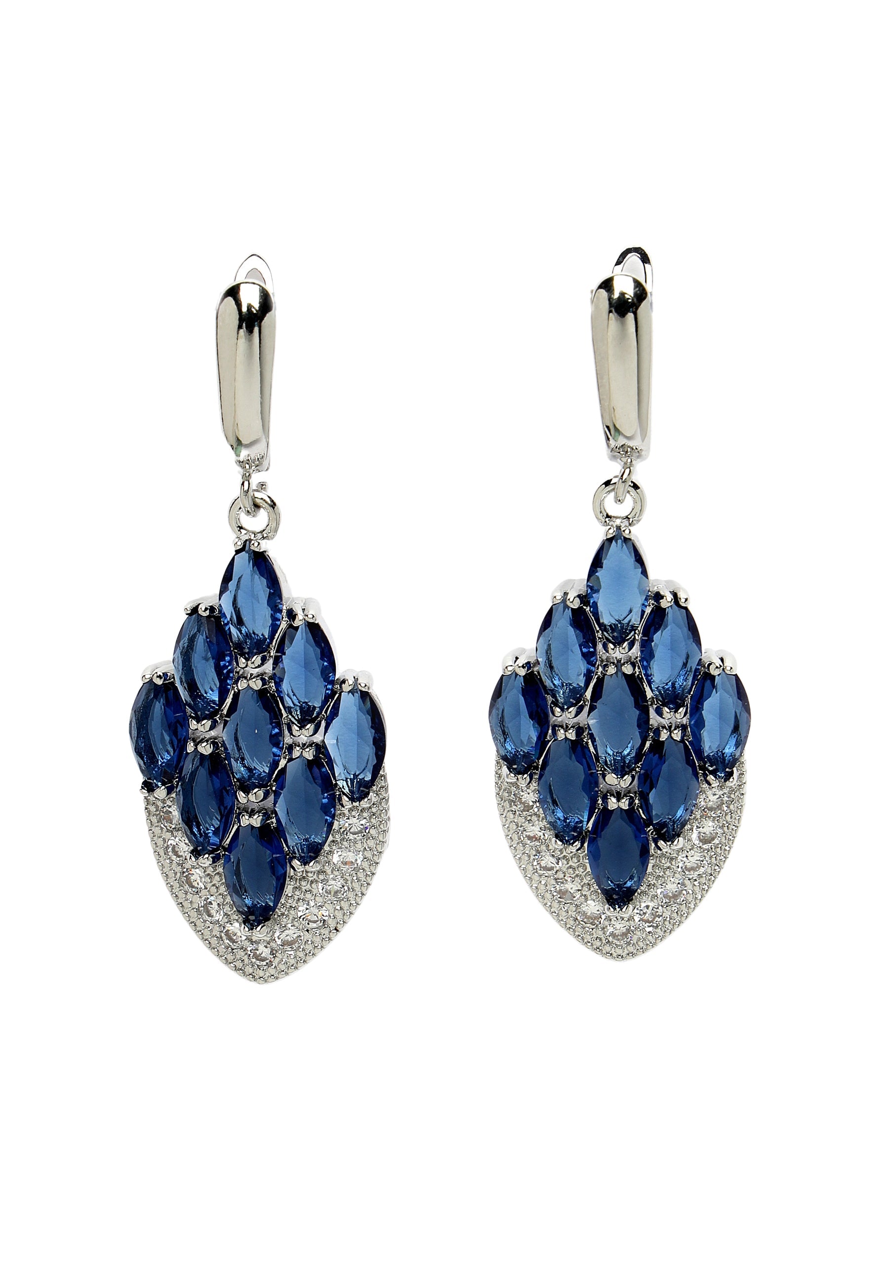 Peacock Feather Drop Earrings