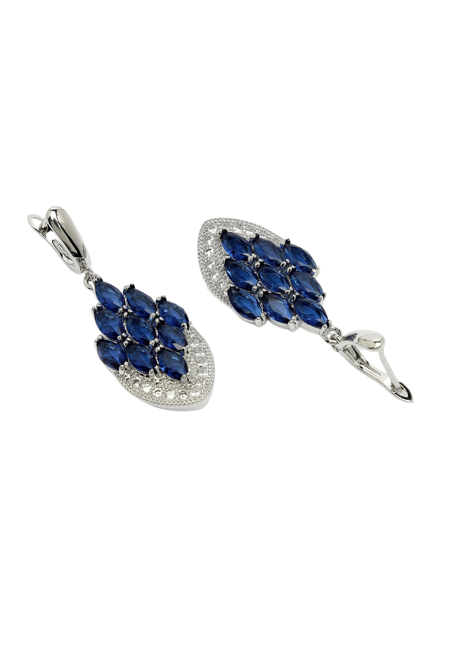 Peacock Feather Drop Earrings