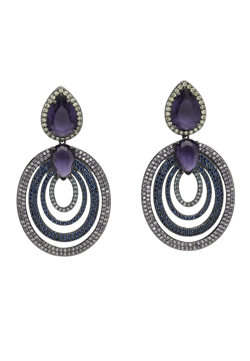 Zirconia Luxury Round Earrings