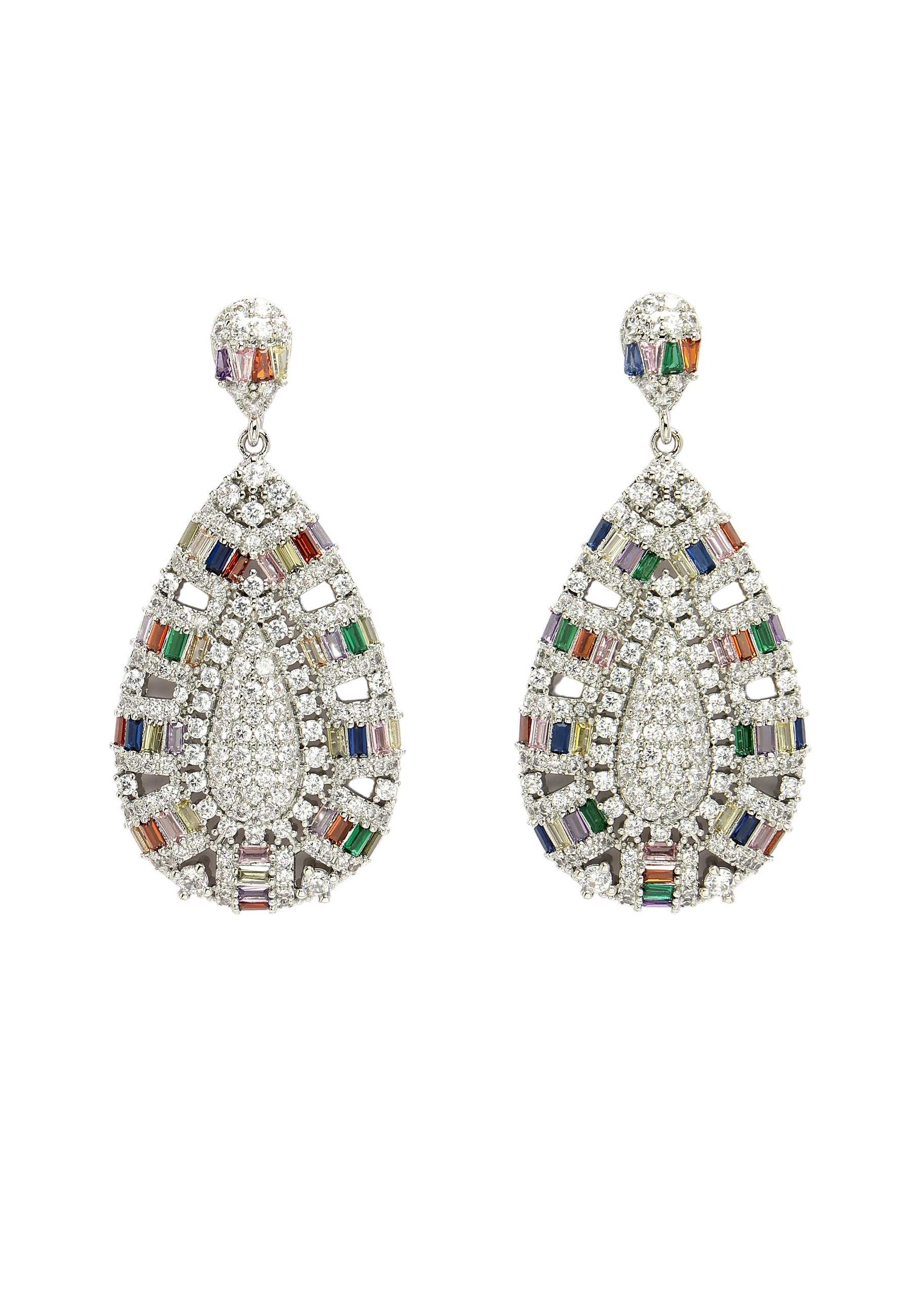 Royal Cubic Zirconia Drop Earrings