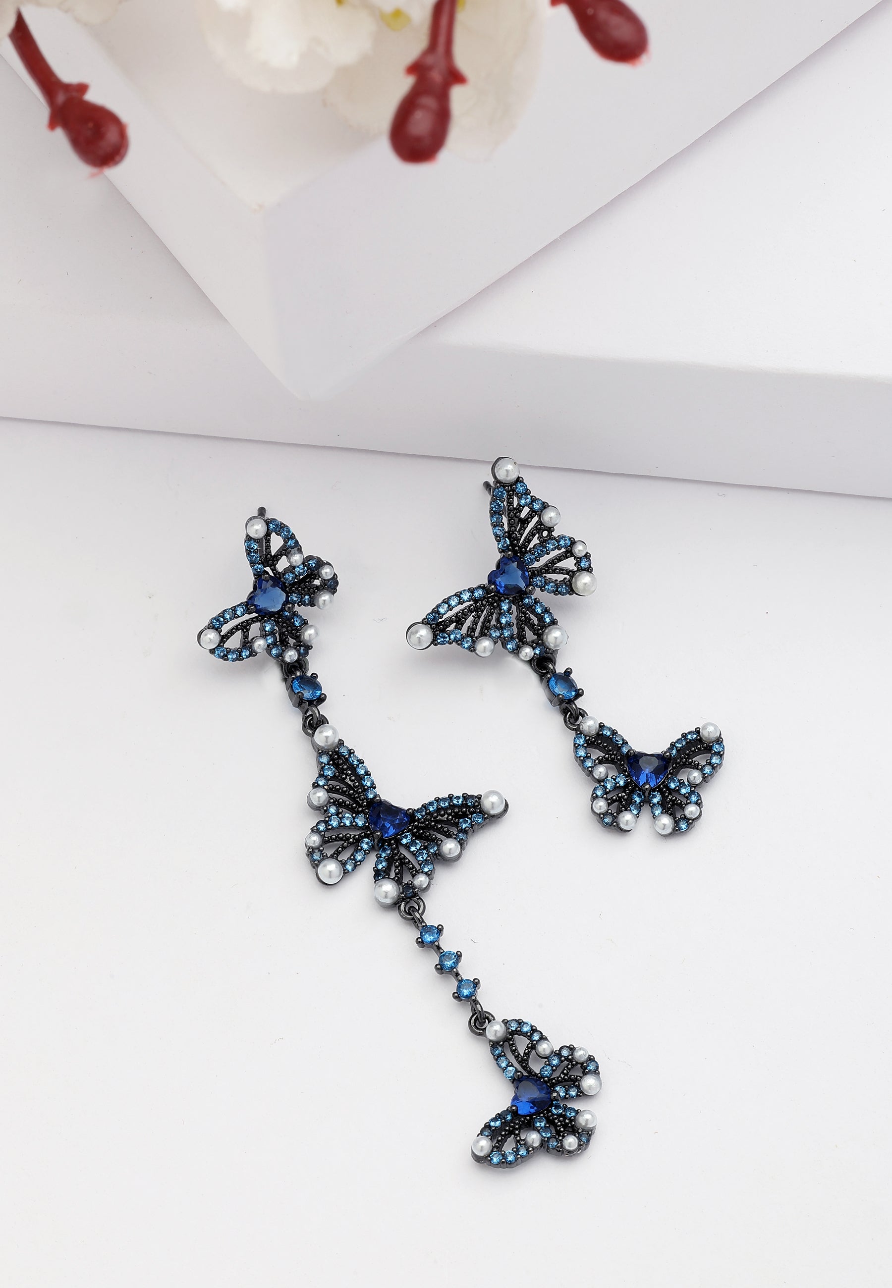 Diva Modern Asymmetric Butterfly Earrings