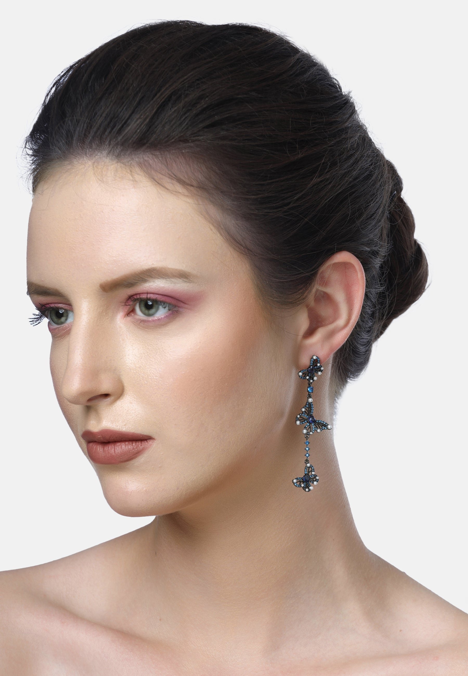 Diva Modern Asymmetric Butterfly Earrings