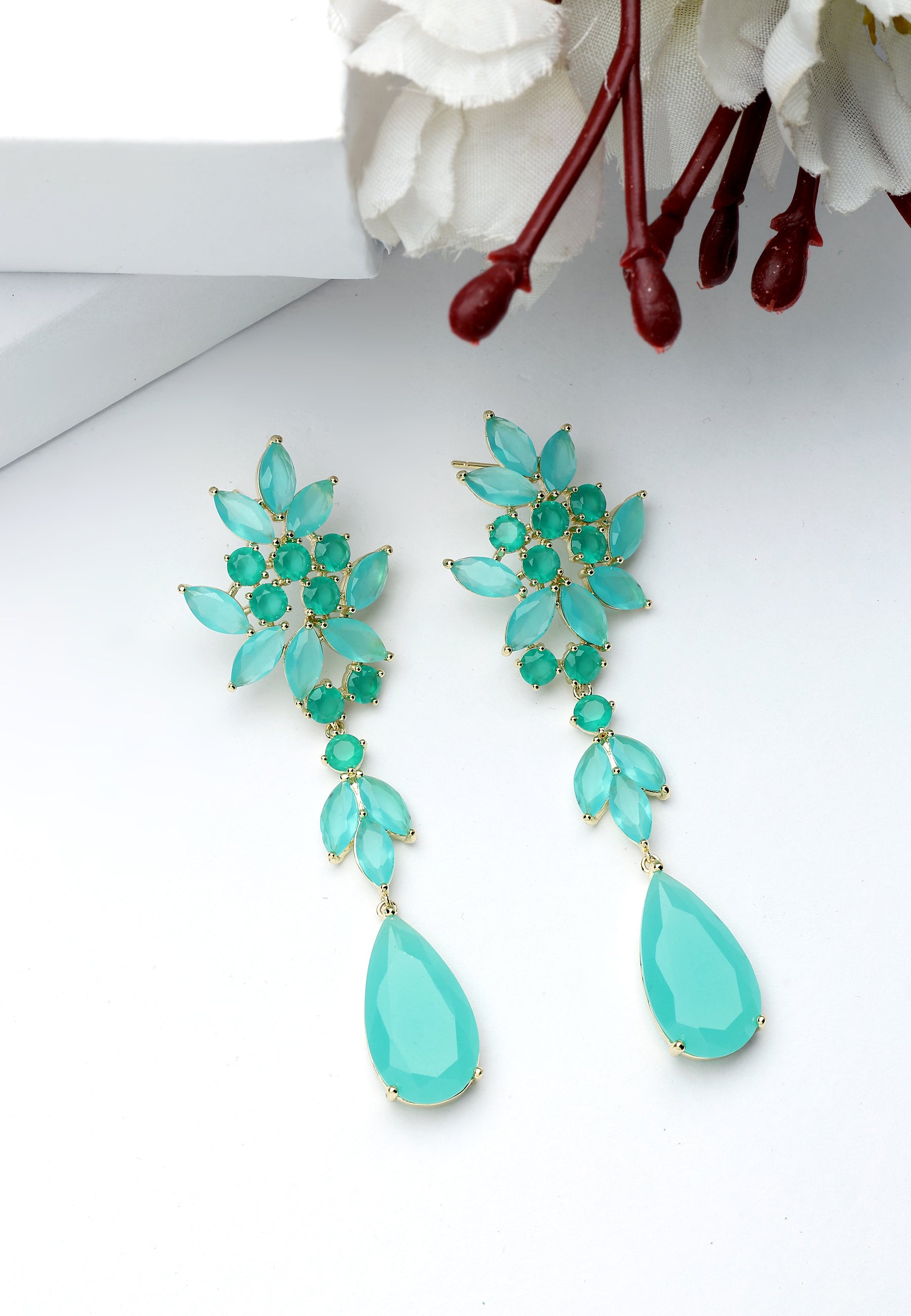 Diva Leaf Drop Earrings