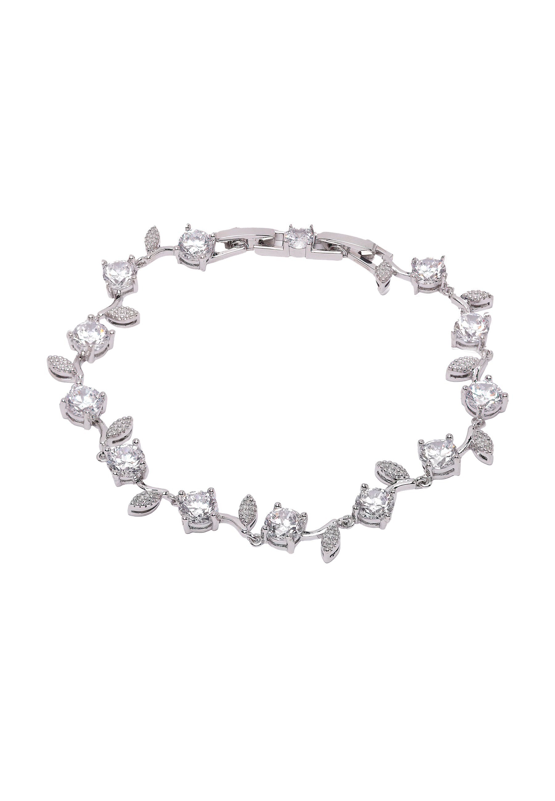 Diva Sleek Bezel Leaf Bracelet