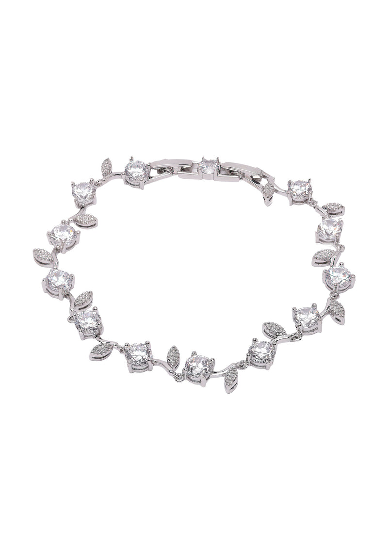 Diva Sleek Bezel Leaf Bracelet