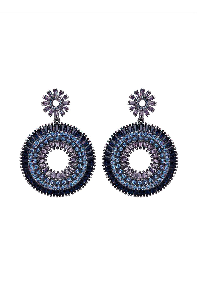 Diva Floral Round Dangle Earrings