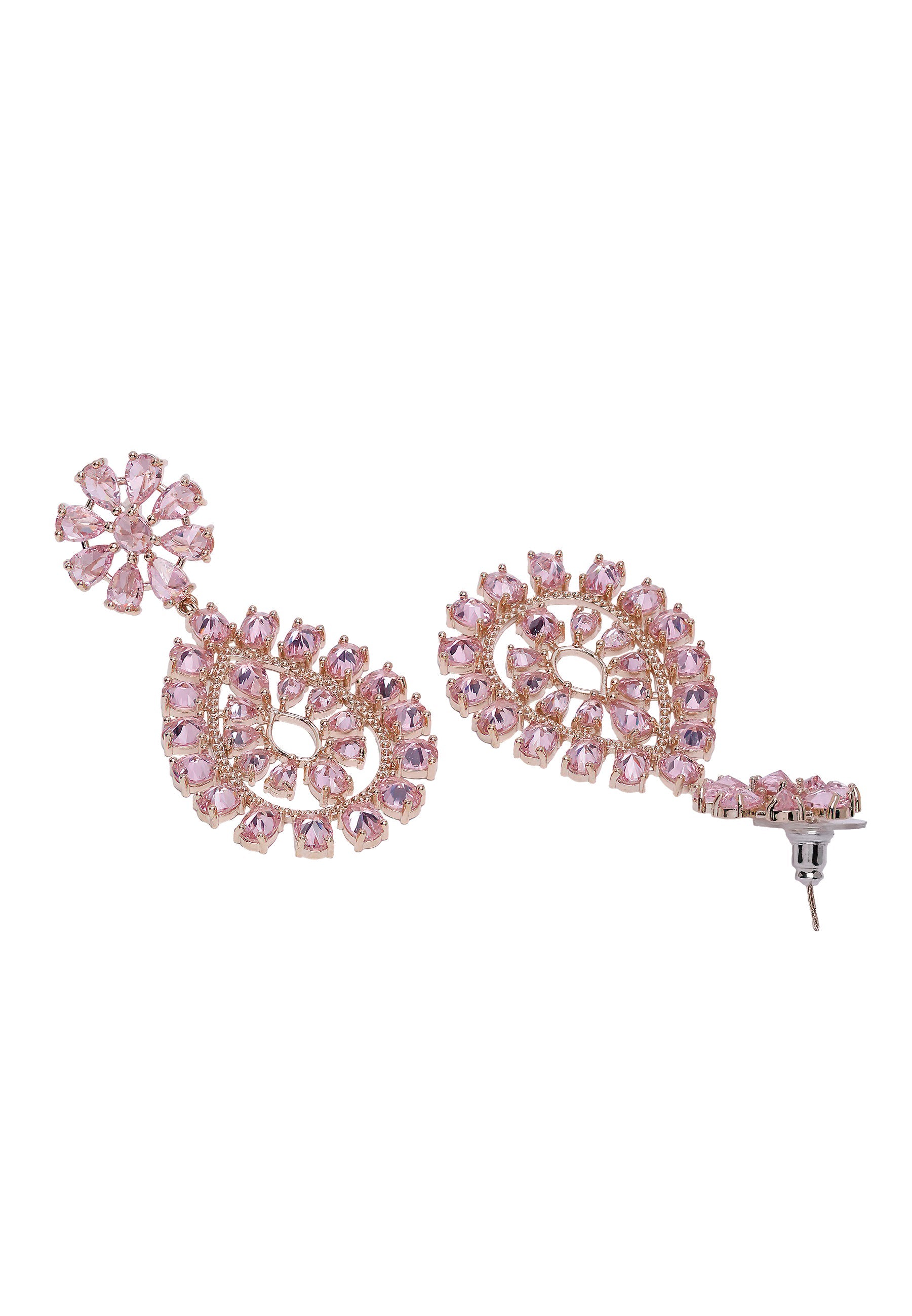 Diva Gleaming Floral Drop Earrings