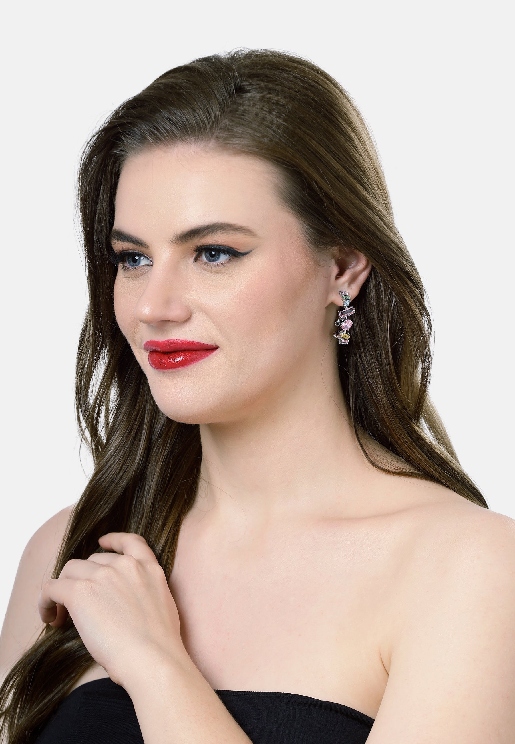 Whimsical Multicolored Hoop Earrings