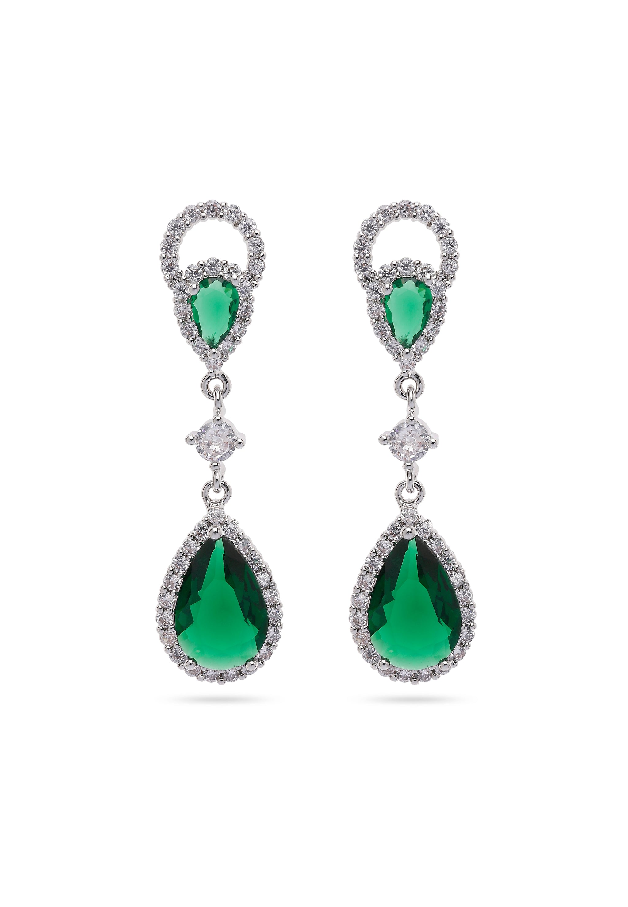 Timeless Green Raindrop Earrings