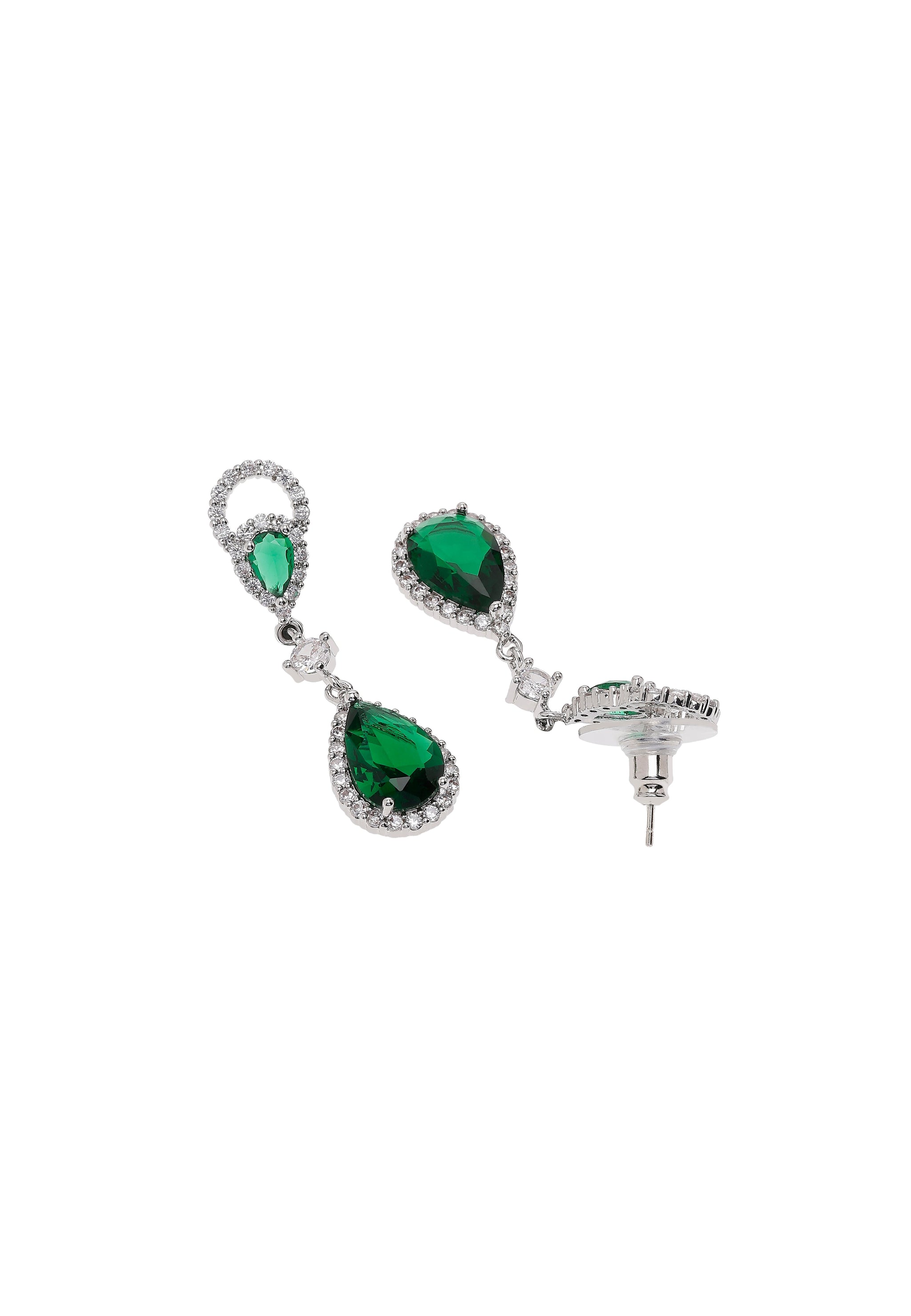 Timeless Green Raindrop Earrings