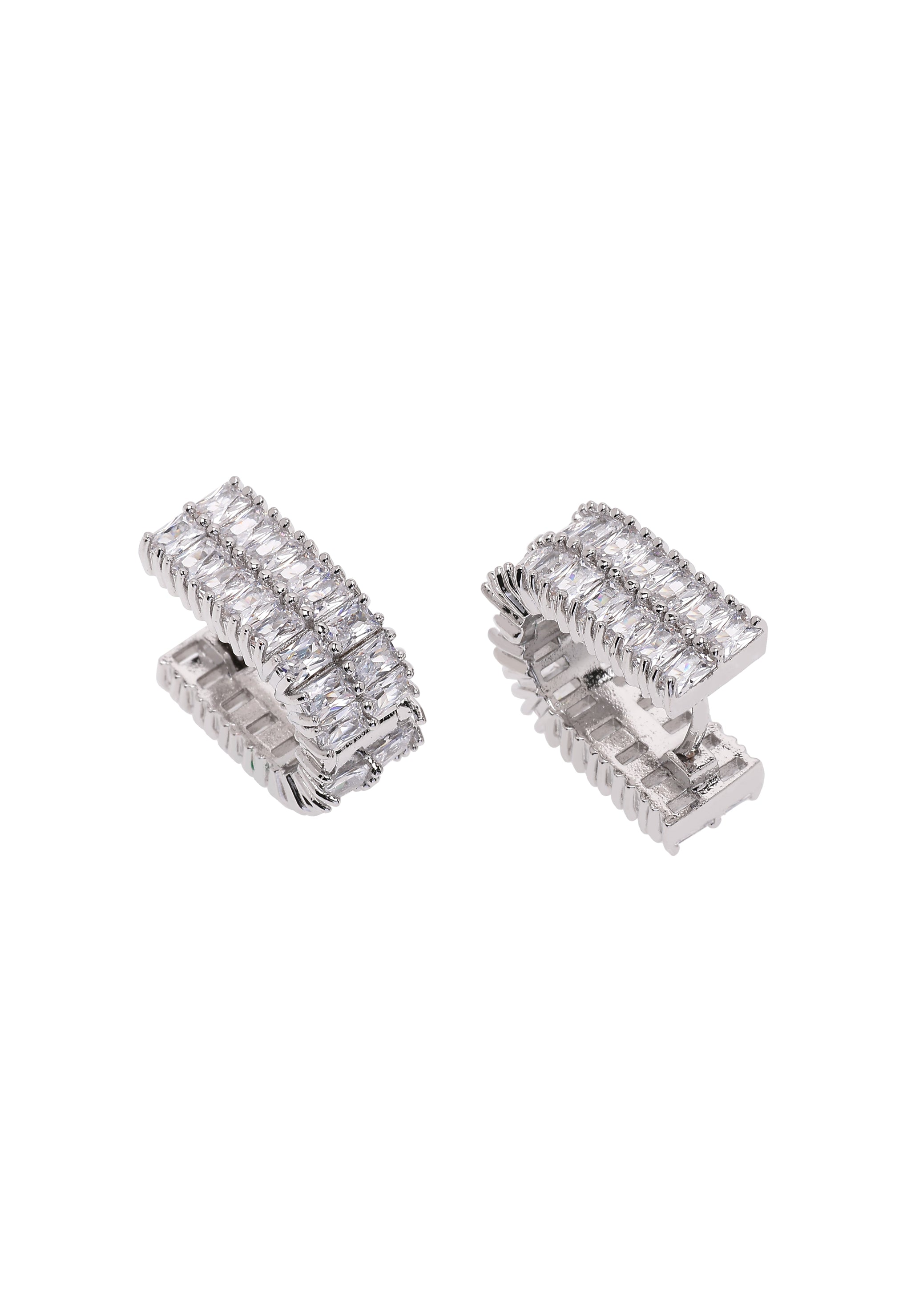 Shimmering Rectangular Hoops