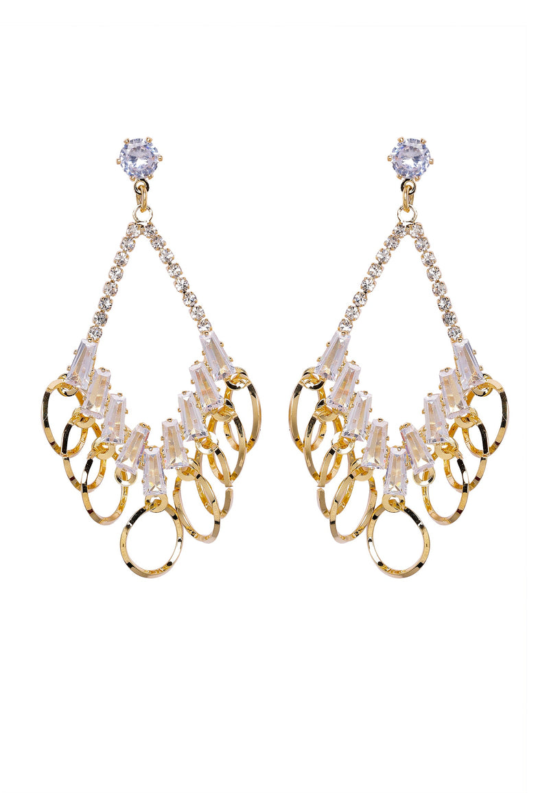 Shimmering Circles Chandelier Earrings