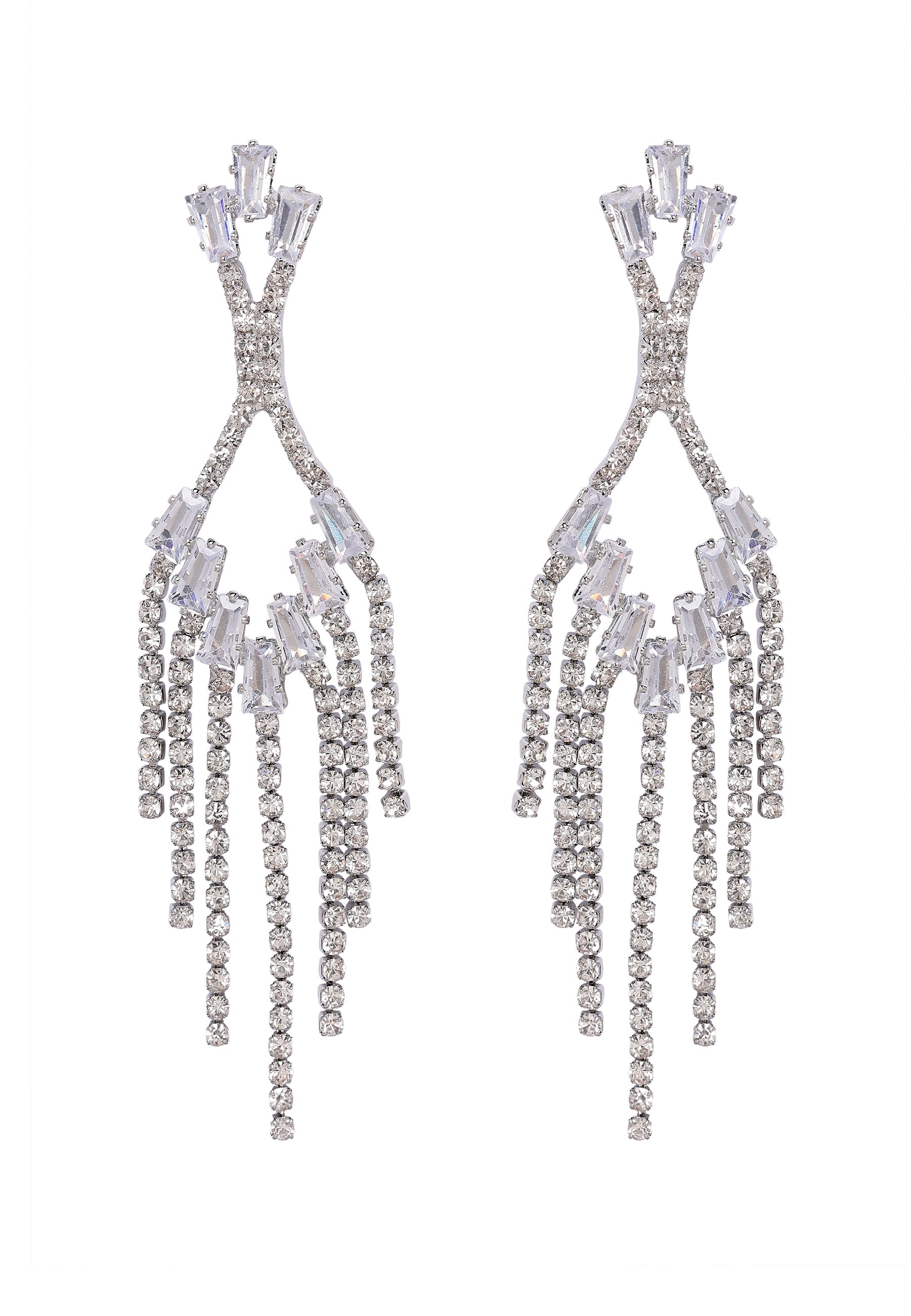 Elegant Sparkling Chain Earrings