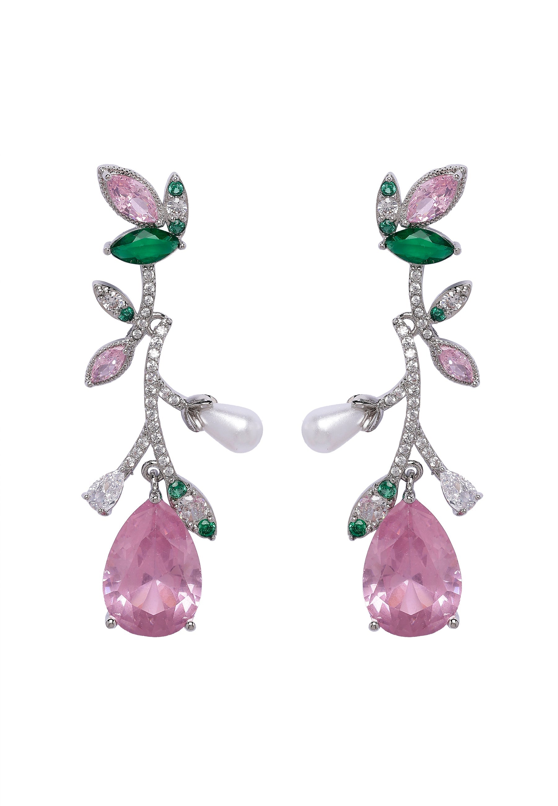 Elegant Floral Drop Earrings