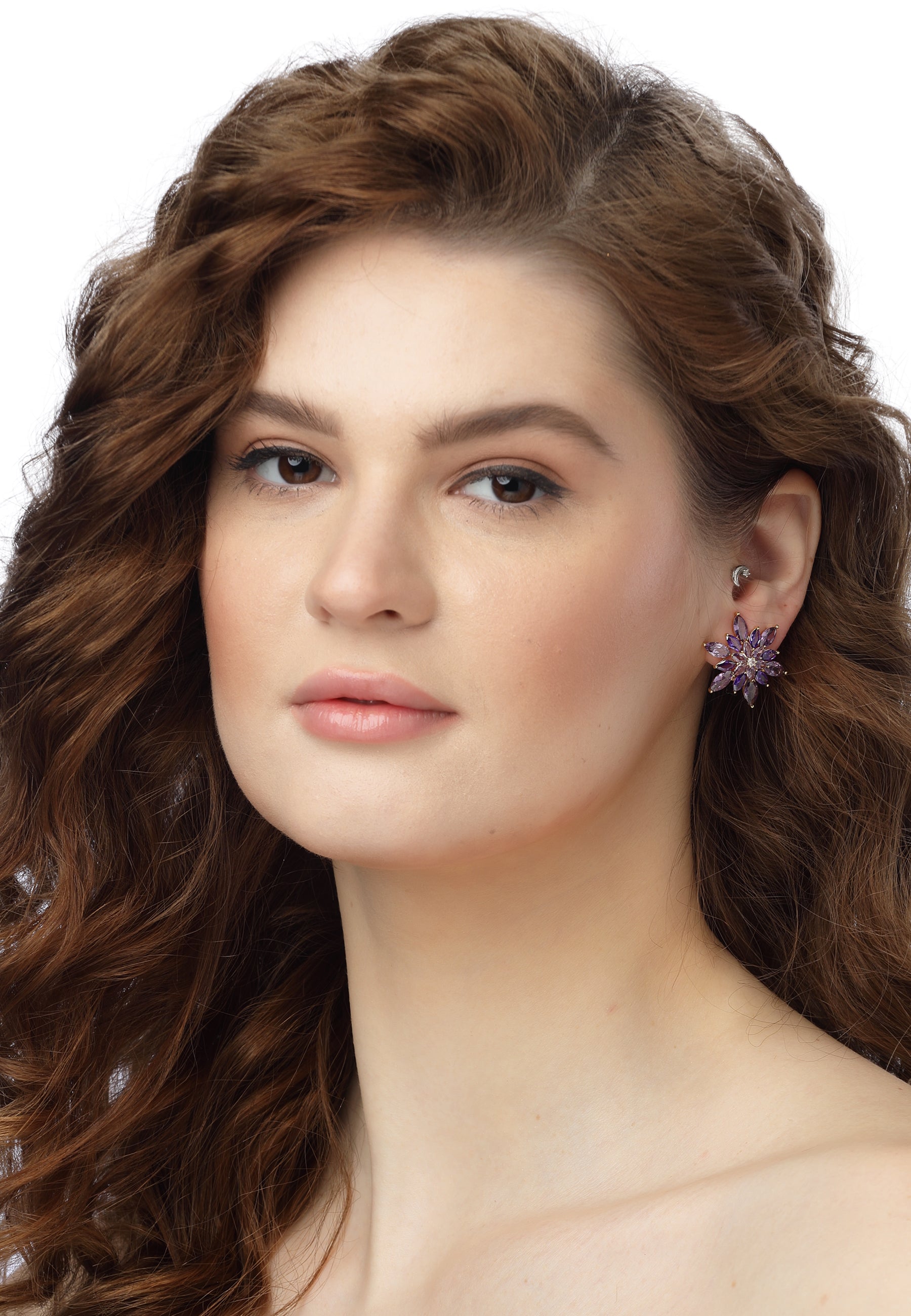 Amethyst Blooming Earrings