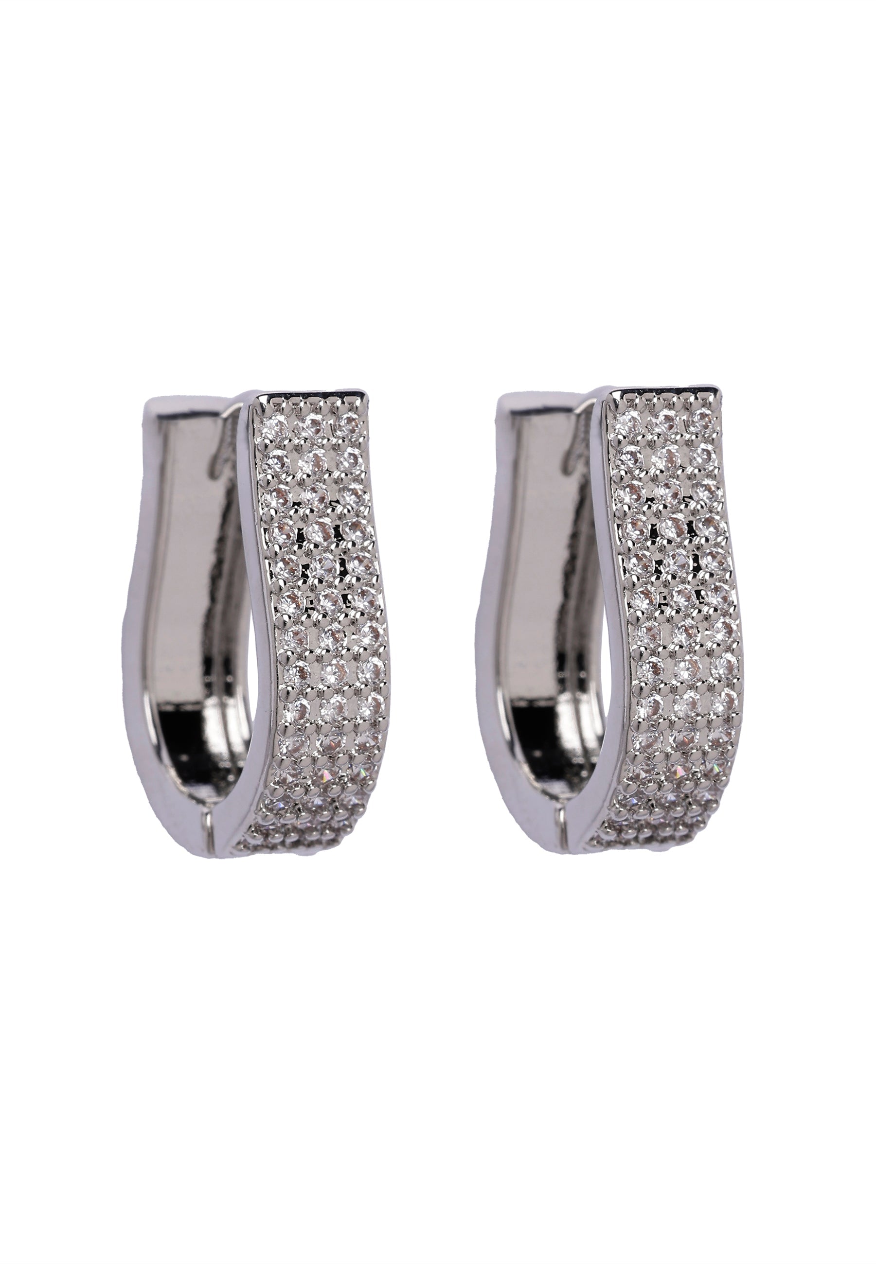 Radiant Rectangle Hoop Earrings
