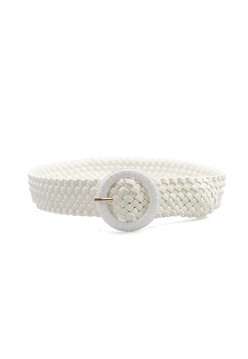 Braided Round Buckle Belt