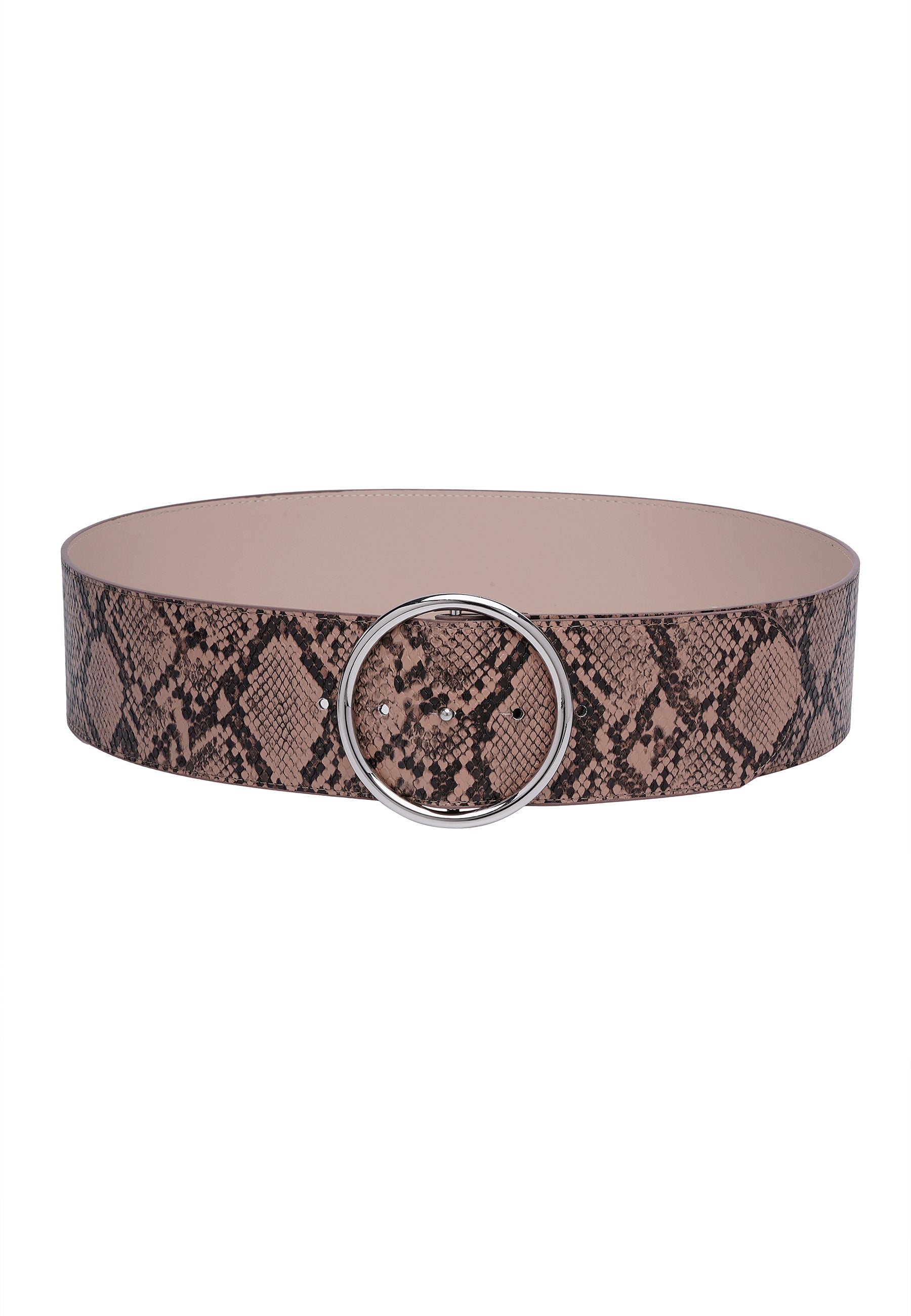 Snake Print Dual Buckle Belt