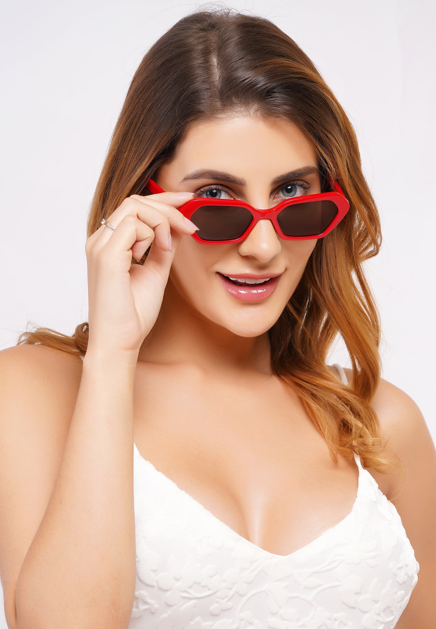Futuristic Angular Micro Sunglasses